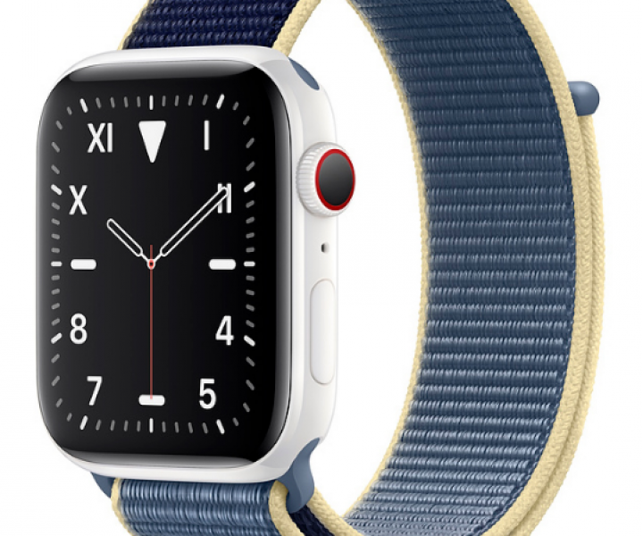 Apple Watch Edition Series 5 LTE 40mm White Ceramic Case with Alaskan Blue Sport Loop (MX5V2)